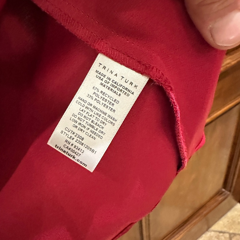 Trina Turk Vibrant Red Blouse - Picture 5 of 7